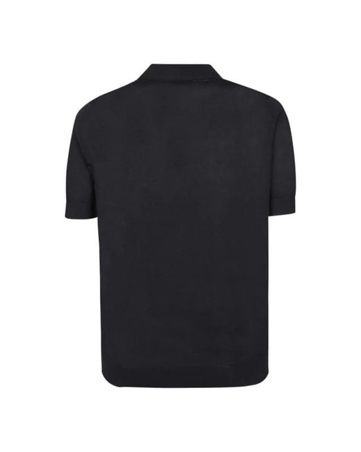 Dell'Oglio Black Polo Shirts for men