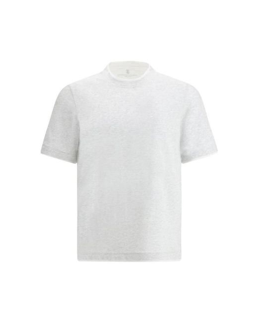 Brunello Cucinelli White T-Shirts for men