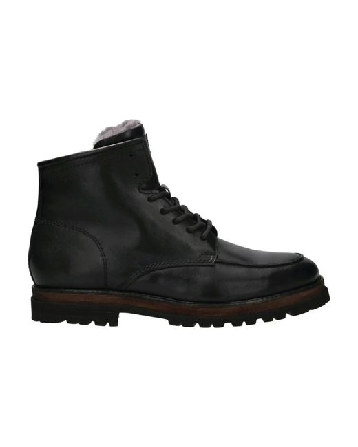 Bugatti Black Lace-Up Boots for men