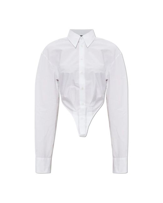 DSquared² Asymmetrisch Overhemd in het White