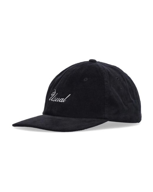 USUAL Accessoires ,Zwart ,Katoen Zwarte Italic Flat Visor Cap in het Black voor heren