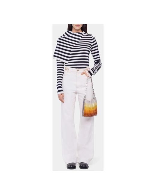 Rabanne Truien & Vesten ,Blauw ,Wol Oversized Wollen Coltrui in het Blue