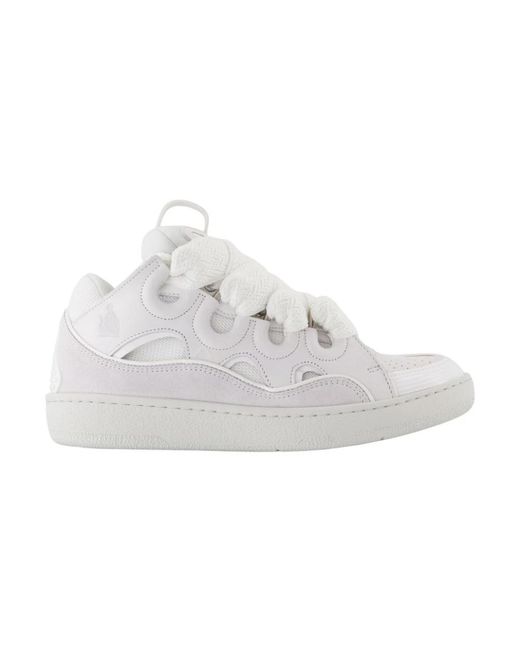 Lanvin White Curb Sneakers
