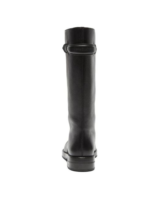 Acne Black Leather Boots