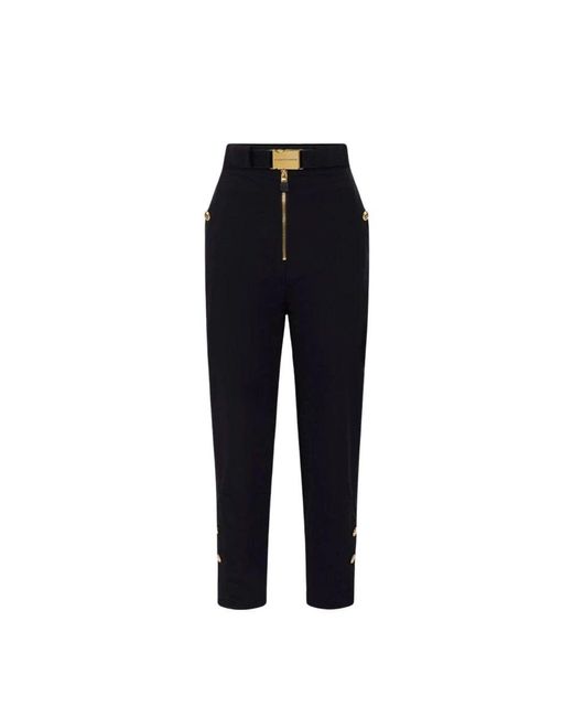 Elisabetta Franchi Blue Cropped Trousers