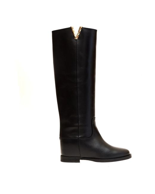 Via Roma 15 Black High Boots
