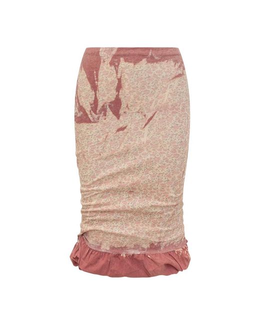 DIESEL Pink Short Skirts
