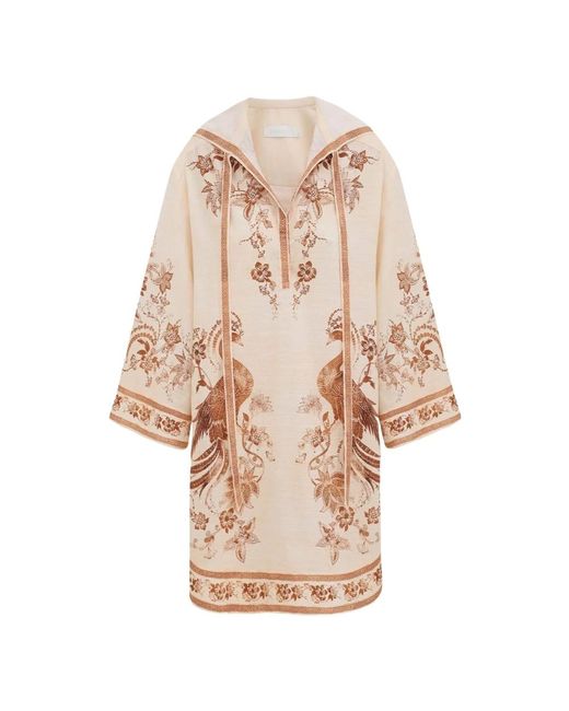Zimmermann Natural Midi Dresses