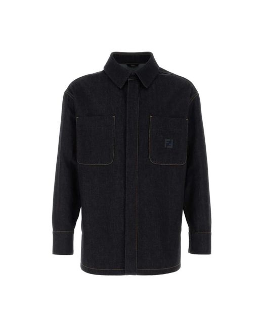 Fendi Blue Light Jackets for men