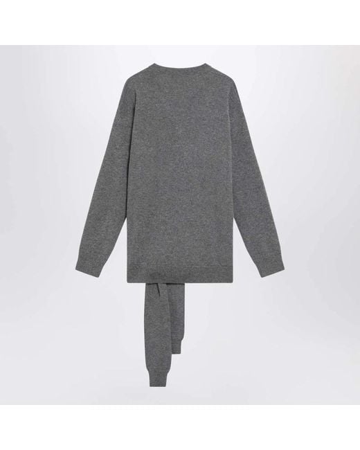 Dolce & Gabbana Gray V-Neck Knitwear