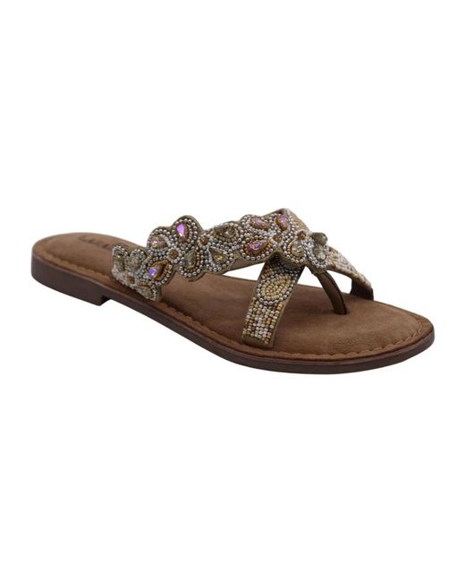 Sliders Lazamani en coloris Brown
