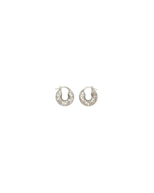 Jil Sander White Runde Ohrringe