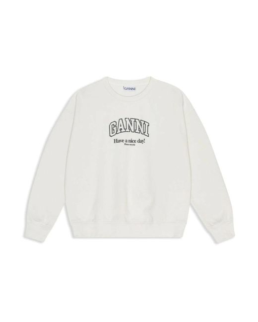 Sweatshirts Ganni de color White