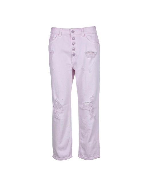 Dondup Purple Cropped Trousers