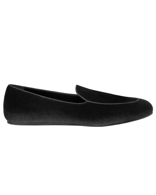 Charles Philip Schwarze Samt Loafer Mokassins in Black für Herren
