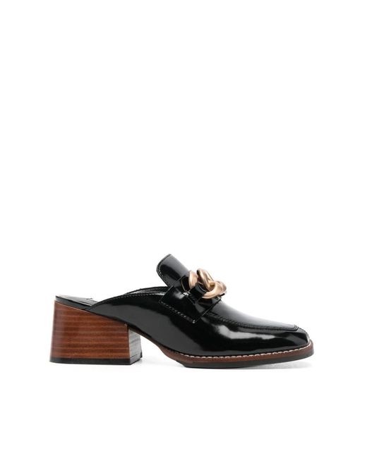 Steve Madden Black Heeled Mules