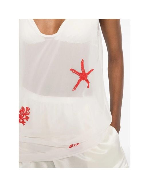 Mc2 Saint Barth White Short Dresses