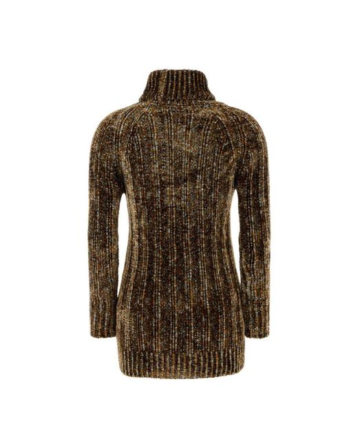 Dries Van Noten Brown Knitted Dresses