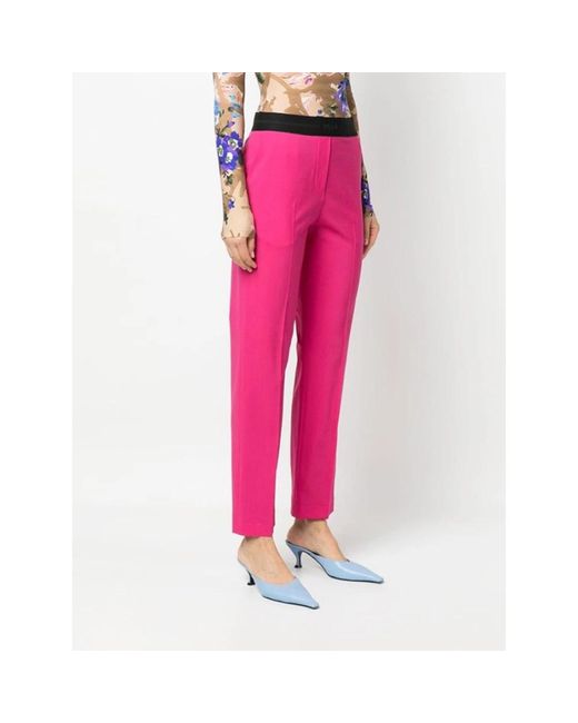 MSGM Pink Straight Trousers