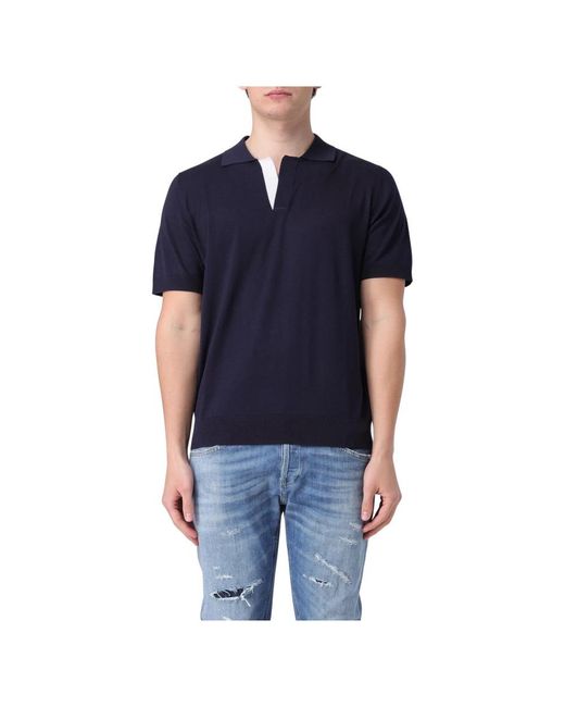 Paolo Pecora Black Polo Shirts for men