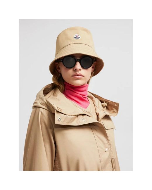 Moncler Natural Beiger Baumwoll-Eimerhut