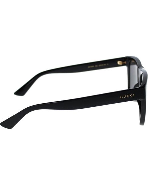 Gucci Black Ikonoische sonnenbrille mit einheitlichen gläsern