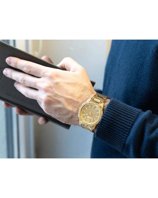 Guess Crystal Watch in Metallic für Herren