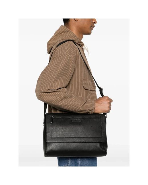 Gianni Chiarini Black Messenger Bags for men