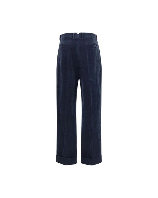 Wide Trousers Valentino de hombre de color Blue