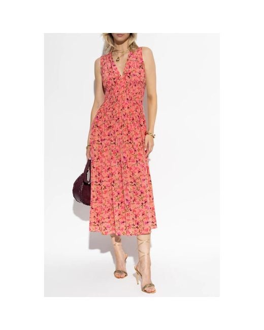 Ulla Johnson Midi-Jurk in het Red