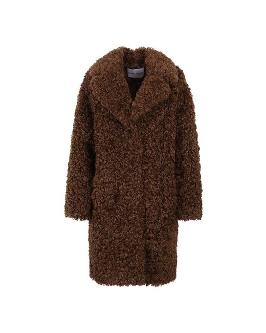 Stand Studio Brown Faux Fur & Shearling Jackets