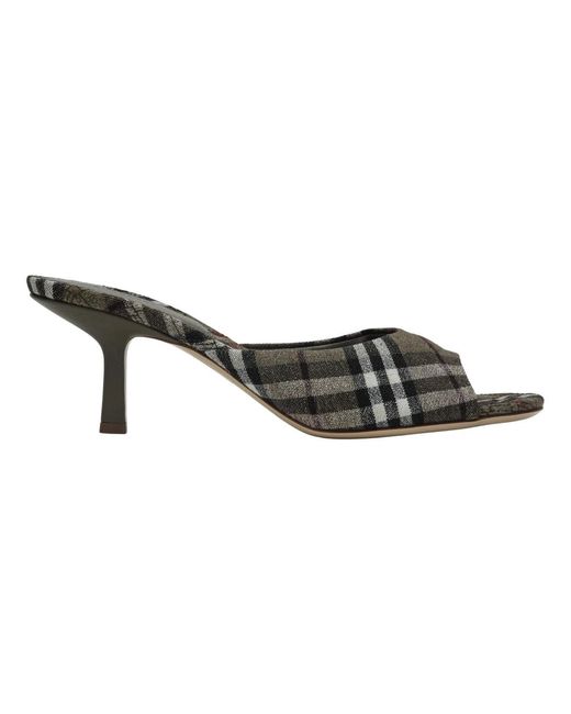Heeled Mules Burberry en coloris Black