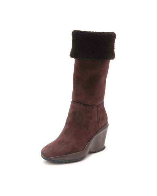 Hogan Brown Winter Boots