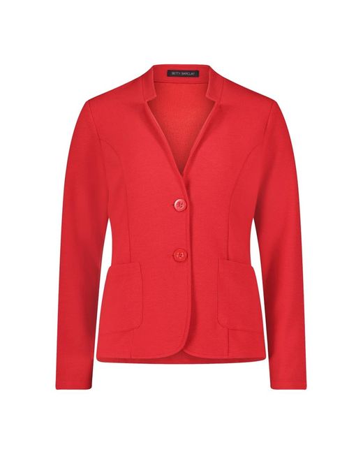 Betty Barclay Red Multifarbener shirtblazer mit aufgesetzten taschen