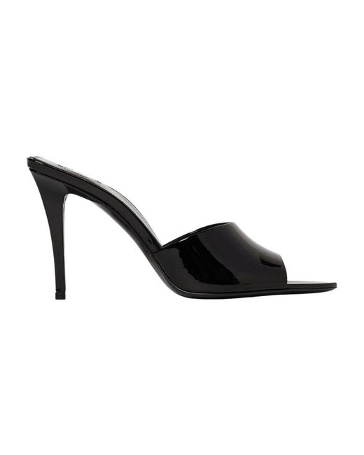 Saint Laurent Black Heeled Mules