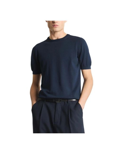 Fay Blue Round-Neck Knitwear for men