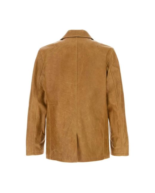 Our Legacy Jassen ,Bruin ,Kameel Leren Open Blazer in het Brown voor heren
