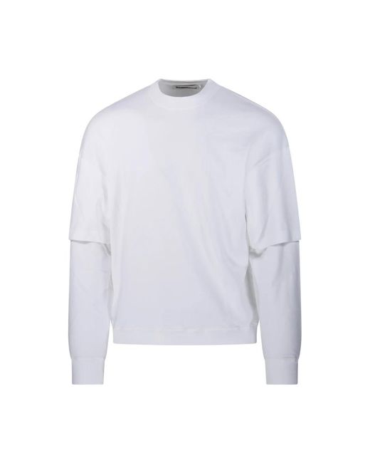 DARKPARK Hoodies & Sweatvesten ,Wit ,Wit T-Shirt Met Dubbele Mouw in het White voor heren