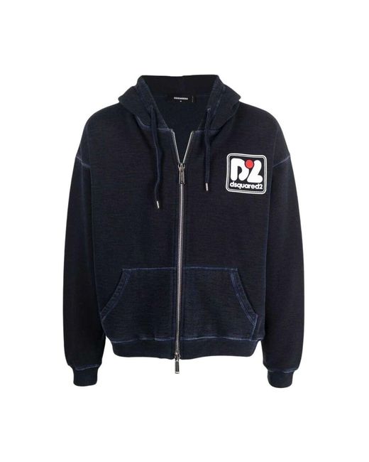 DSquared² Blue Zip-Throughs for men