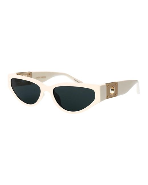 Linda Farrow White Sunglasses