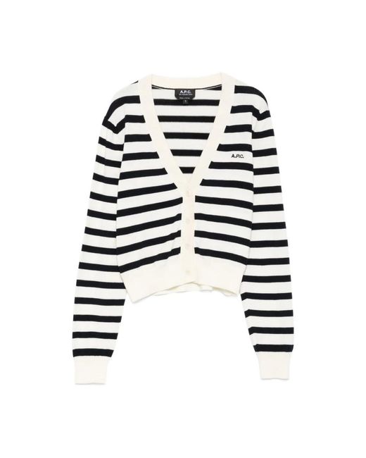 A.P.C. Truien & Vesten ,Zwart ,Nylon Zwarte Zijde Nylon Sweater in het Black