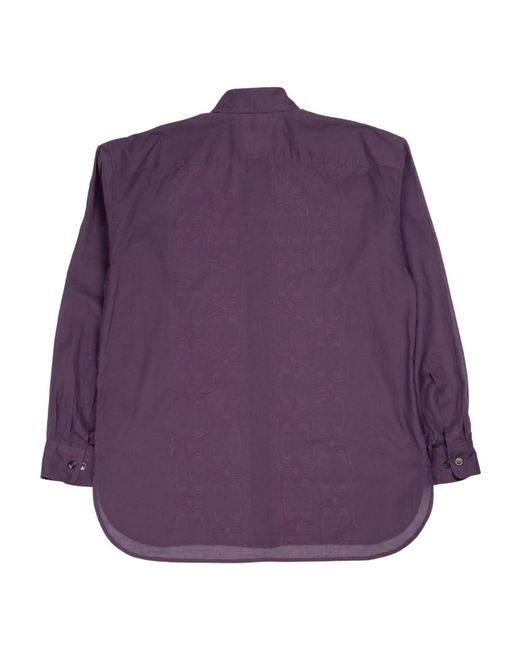 Dries Van Noten Purple Lila besticktes hemd