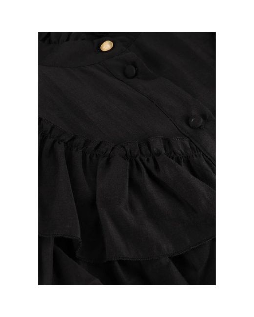 Aaiko Overhemden ,Zwart ,Chiffon Daria Ten 244 Blouse in het Black