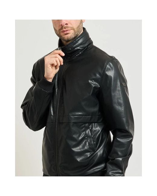 Guess Black Bomber Jackets for men