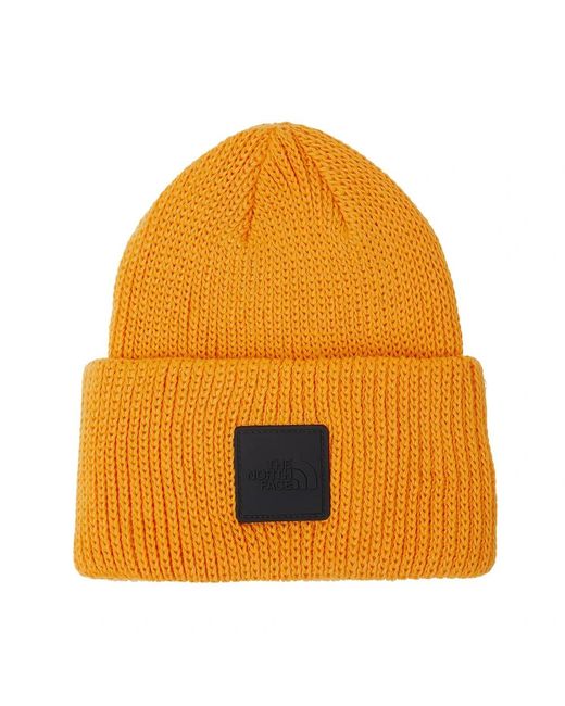 The North Face Stilvolle patch beanie mütze in Yellow für Herren