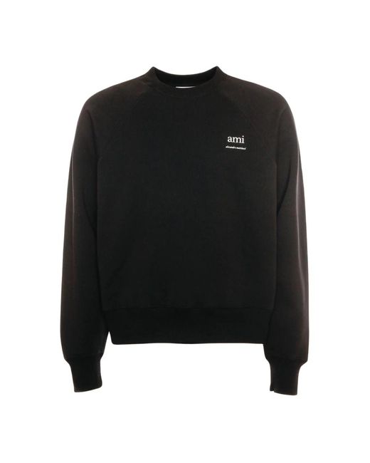 AMI Organisches sweatshirt mit raglanärmeln in Black für Herren