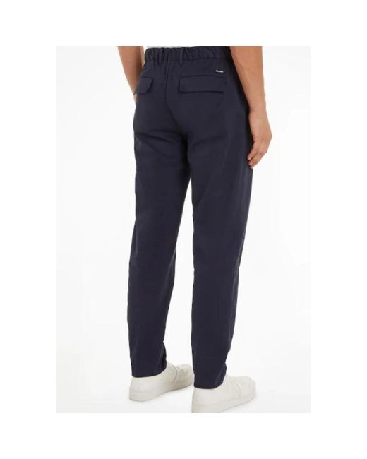 Calvin Klein Blue Slim-Fit Trousers for men
