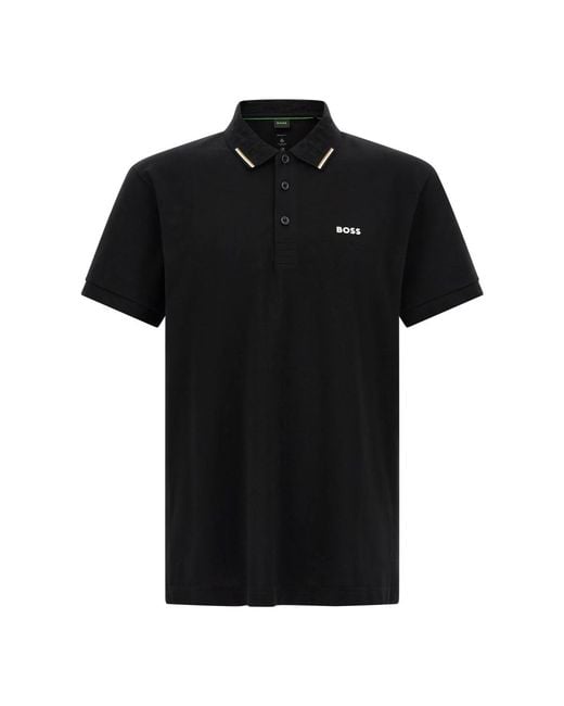 HUGO Black Polo Shirts for men