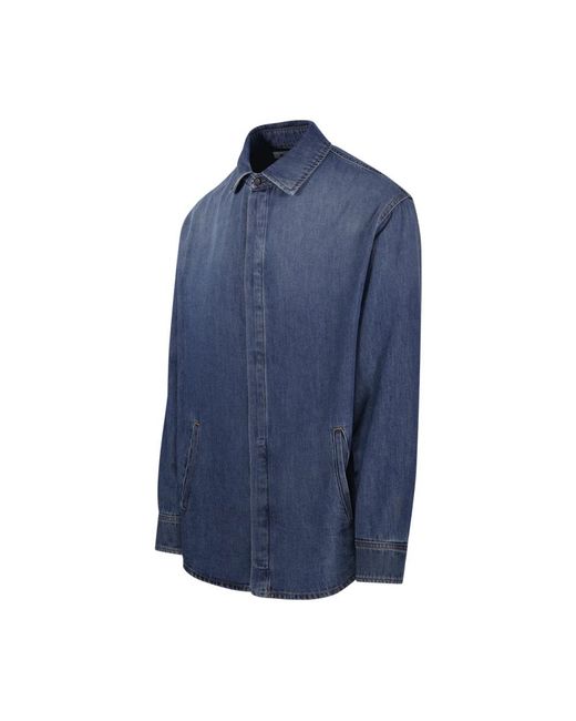 DARKPARK Overhemden ,Blauw ,Katoen Ethan Tencel Shirt Met Lange Mouwen in het Blue voor heren