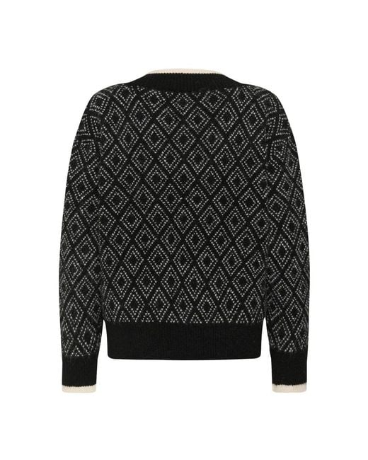 Kaffe Black Lizza Argyle